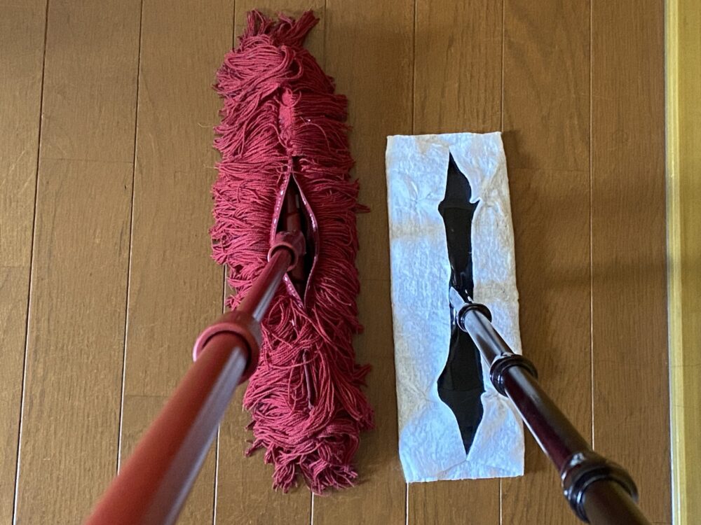 ダスキンモップとクイックルワイパー