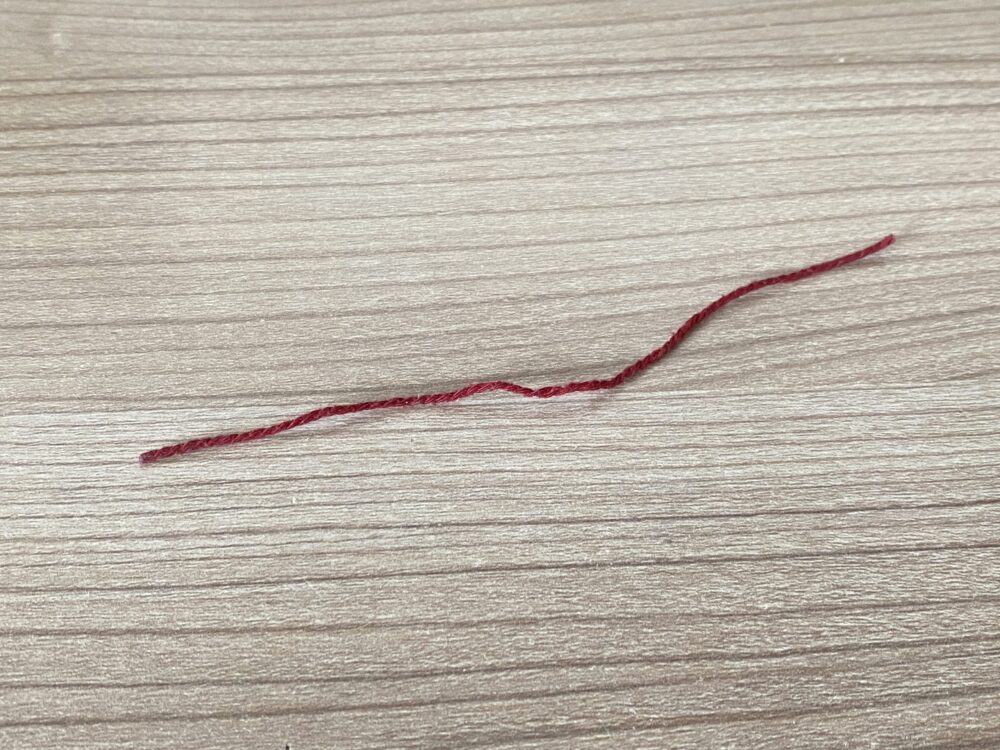 ダスキンモップの紐が1本おちた