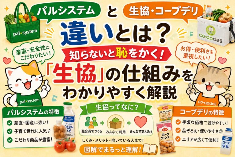 パルシステムと生協・コープデリの違いとは？知らないと恥をかく「生協」の仕組みをわかりやすく解説のアイキャッチ画像